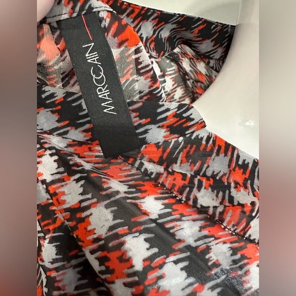 Stylish Marc Cain Houndstooth Blouse - Red and Black - Picture 4 of 10